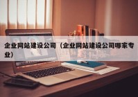 企业网站建设公司（企业网站建设公司哪家专业）