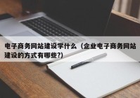 电子商务网站建设学什么（企业电子商务网站建设的方式有哪些?）