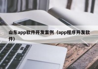 山东app软件开发案例（app程序开发软件）